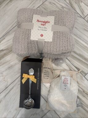 Total TLC package “Get well Soon” Bundle Blanket, Bell, ladle, warm cold fuzzy